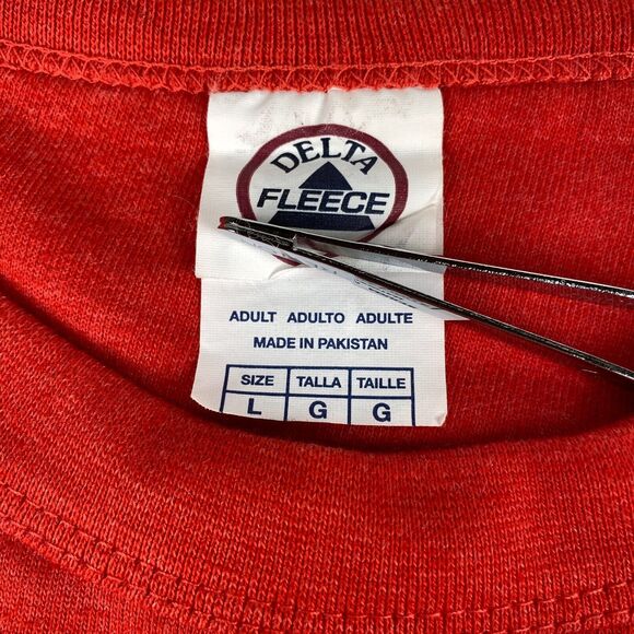 Small Town Murder Podcast Yay, indeed. Crew Neck Sweatshirt Unisex L Red - Picture 8 of 10